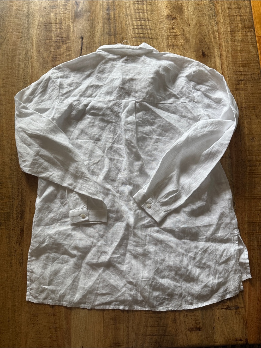 Eileen Fisher WHITE Organic Handkerchief Linen Classic Collar Shirt NEW NWT XXS - Picture 4 of 7